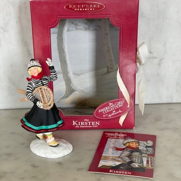 Kirsten 1854 American Girl Snowshoes Hallmark Ornament - Picture 1 of 15